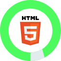 knowledge of HTML5 (90%)